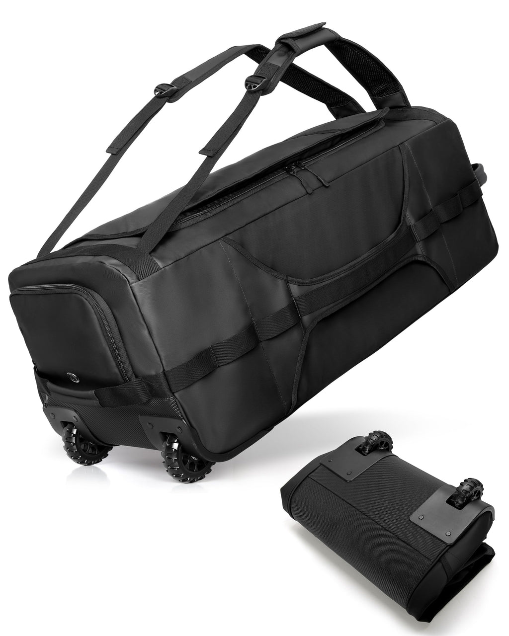 Smasrob 83L Rolling Duffle Bag with Wheels and Backpack Straps