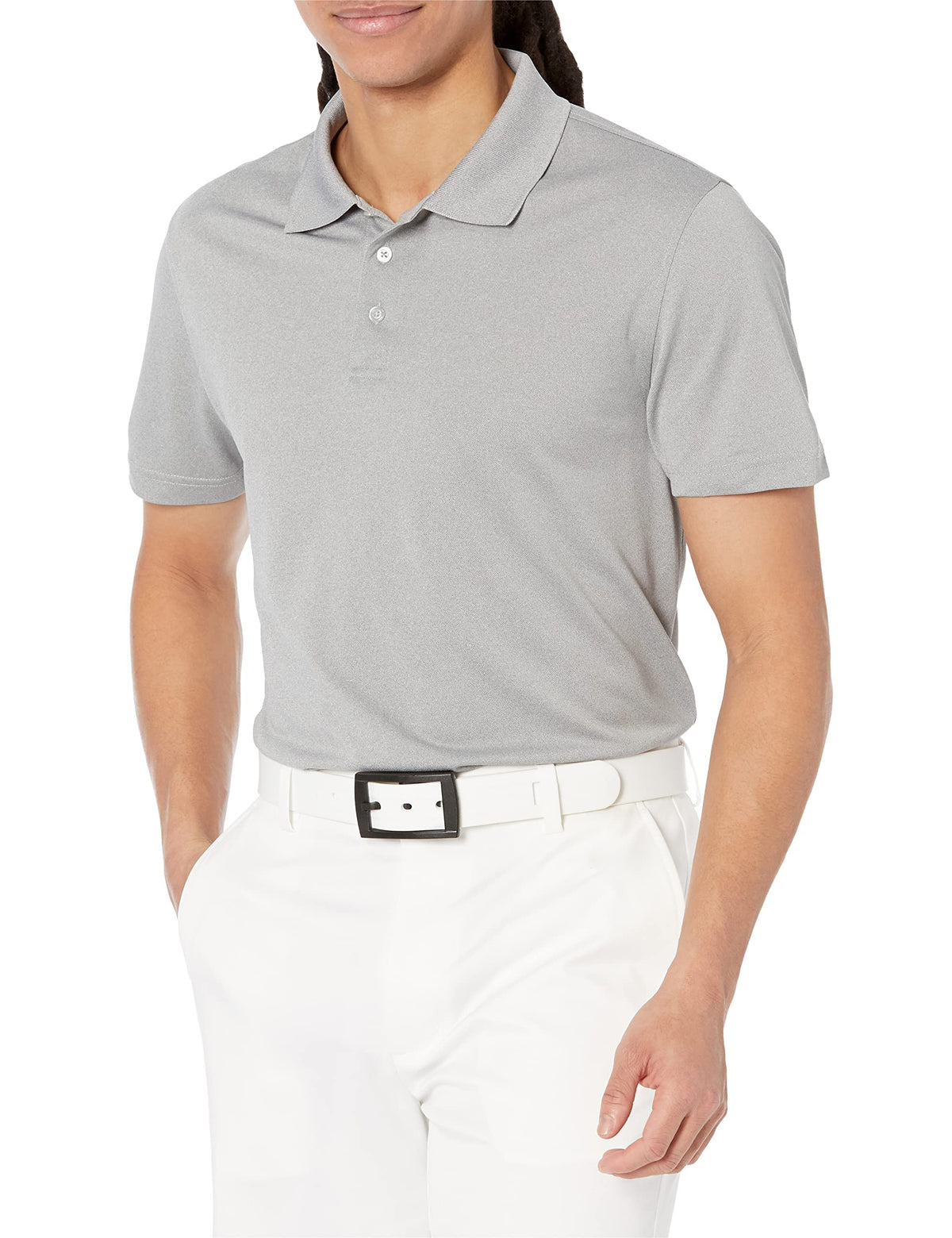 Amazon Essentials Men's Moisture Wicking Golf Polo Shirt, Short Sleeve, Slim-Fit, Quick-Dry, Active Wear