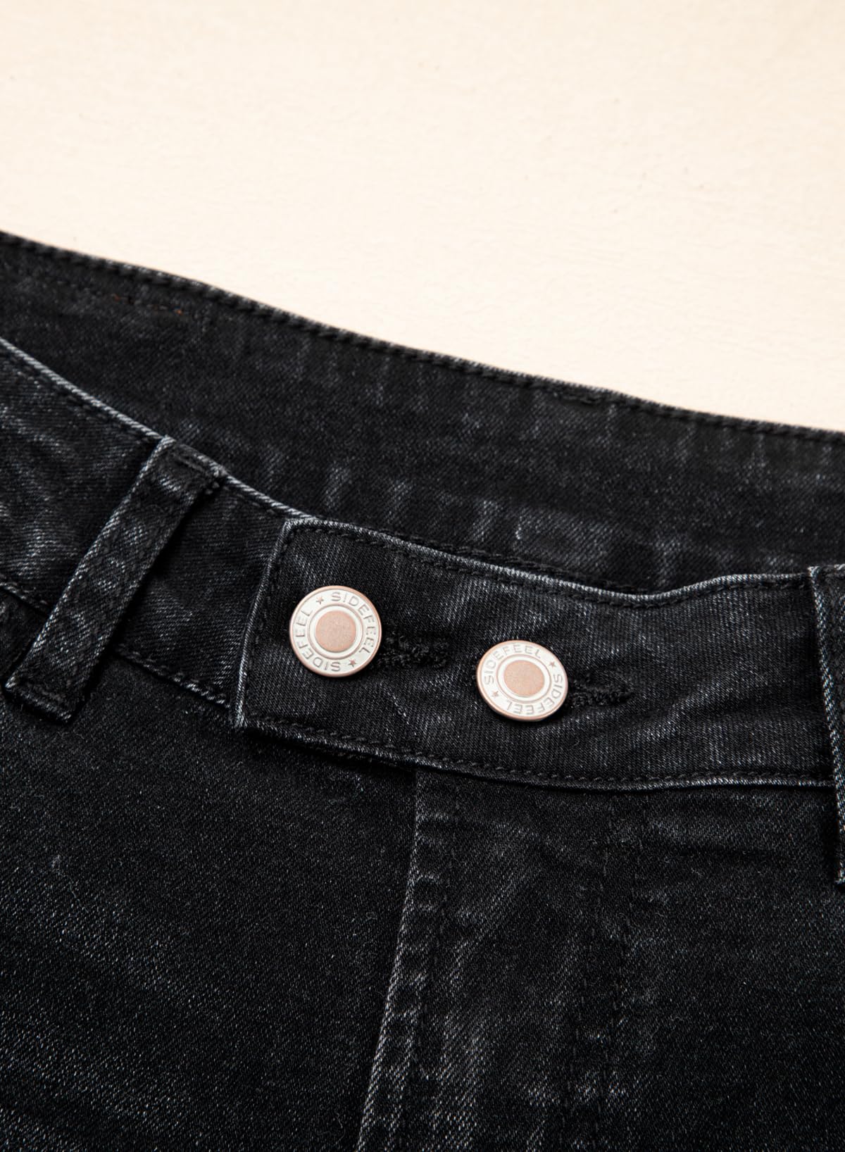 Sidefeel Women's Wide Leg Jeans High Waisted Stretchy Baggy Denim Pants