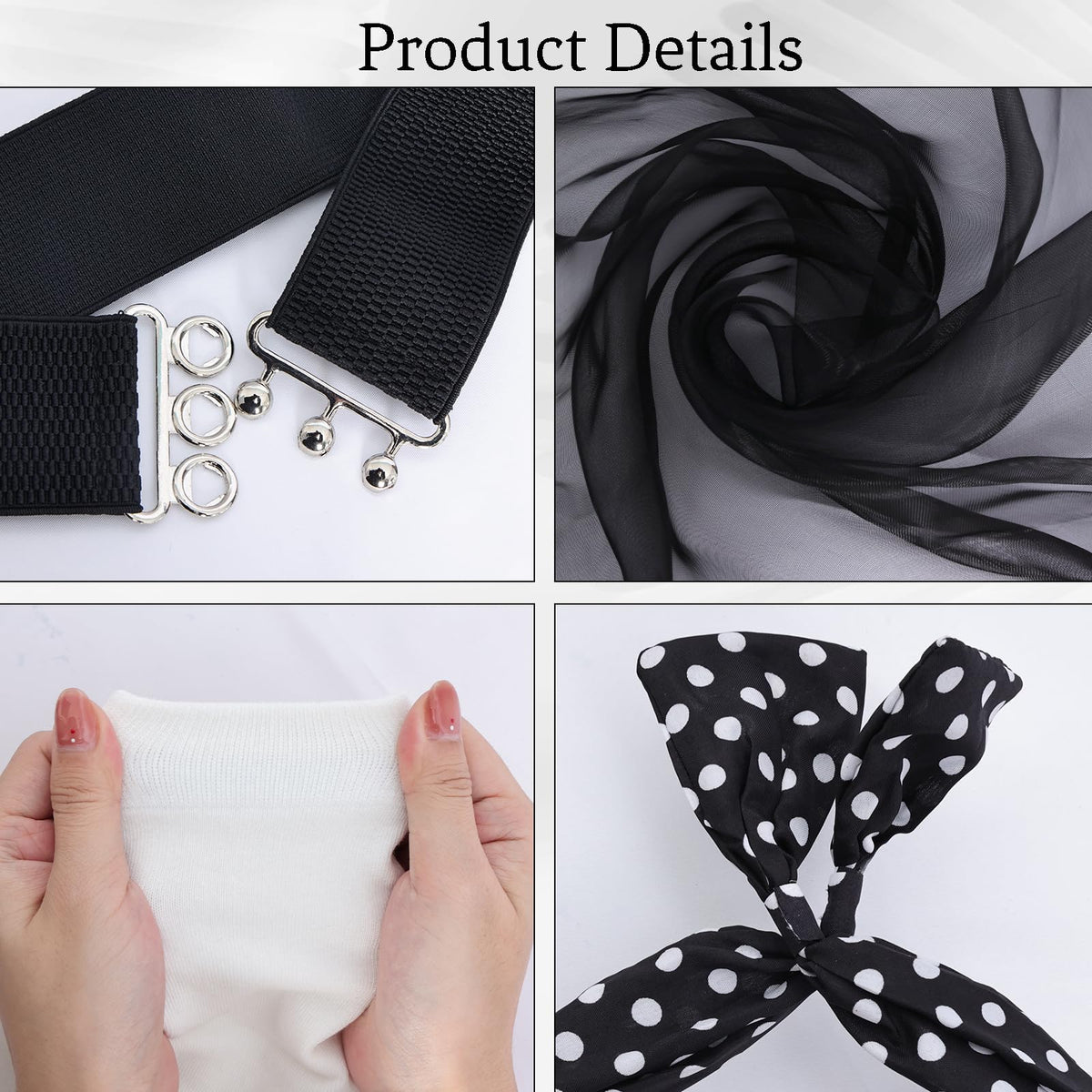 Bcxfbxd Women's 11-Piece 1950s Retro Costume Accessories Set