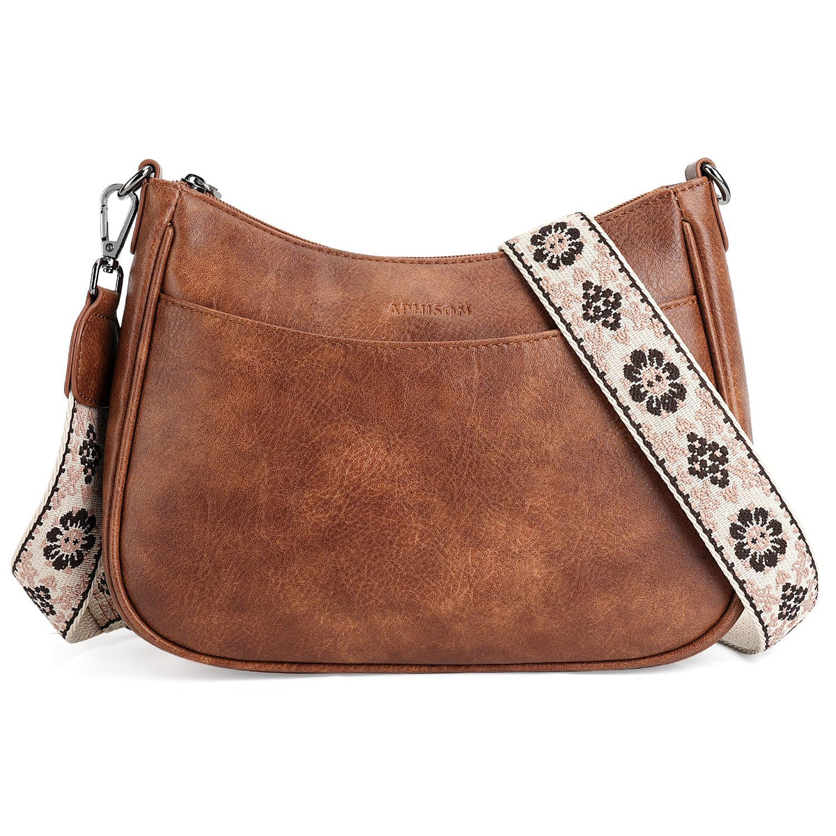 APHISON Trendy Leather Crossbody Purse, Women's Shoulder Handbag