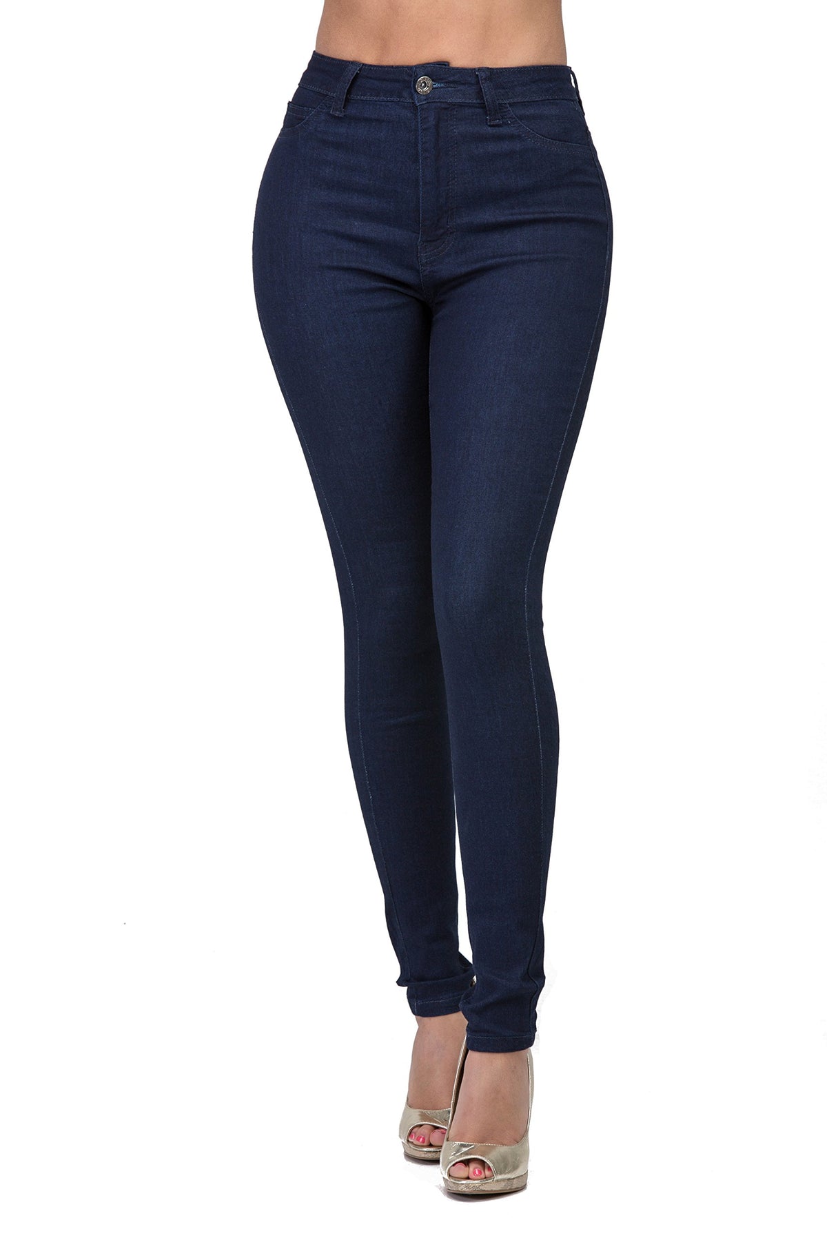 Women's High-Waisted Stretch Distressed Skinny Jeans