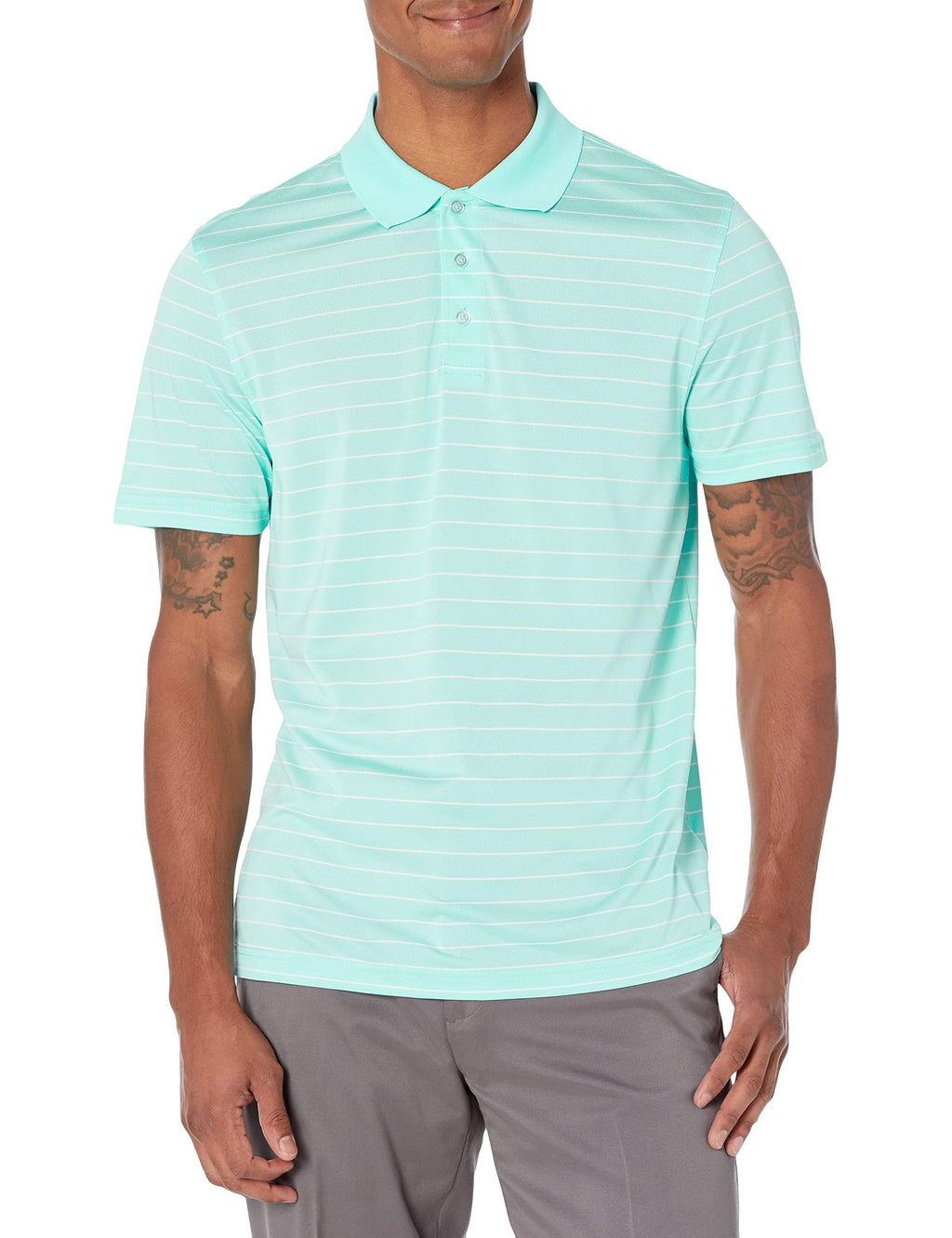 Amazon Essentials Men's Moisture Wicking Golf Polo Shirt, Short Sleeve, Slim-Fit, Quick-Dry, Active Wear