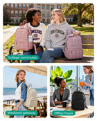 BAGSMART Women's Quilted Laptop Backpack for College & Travel