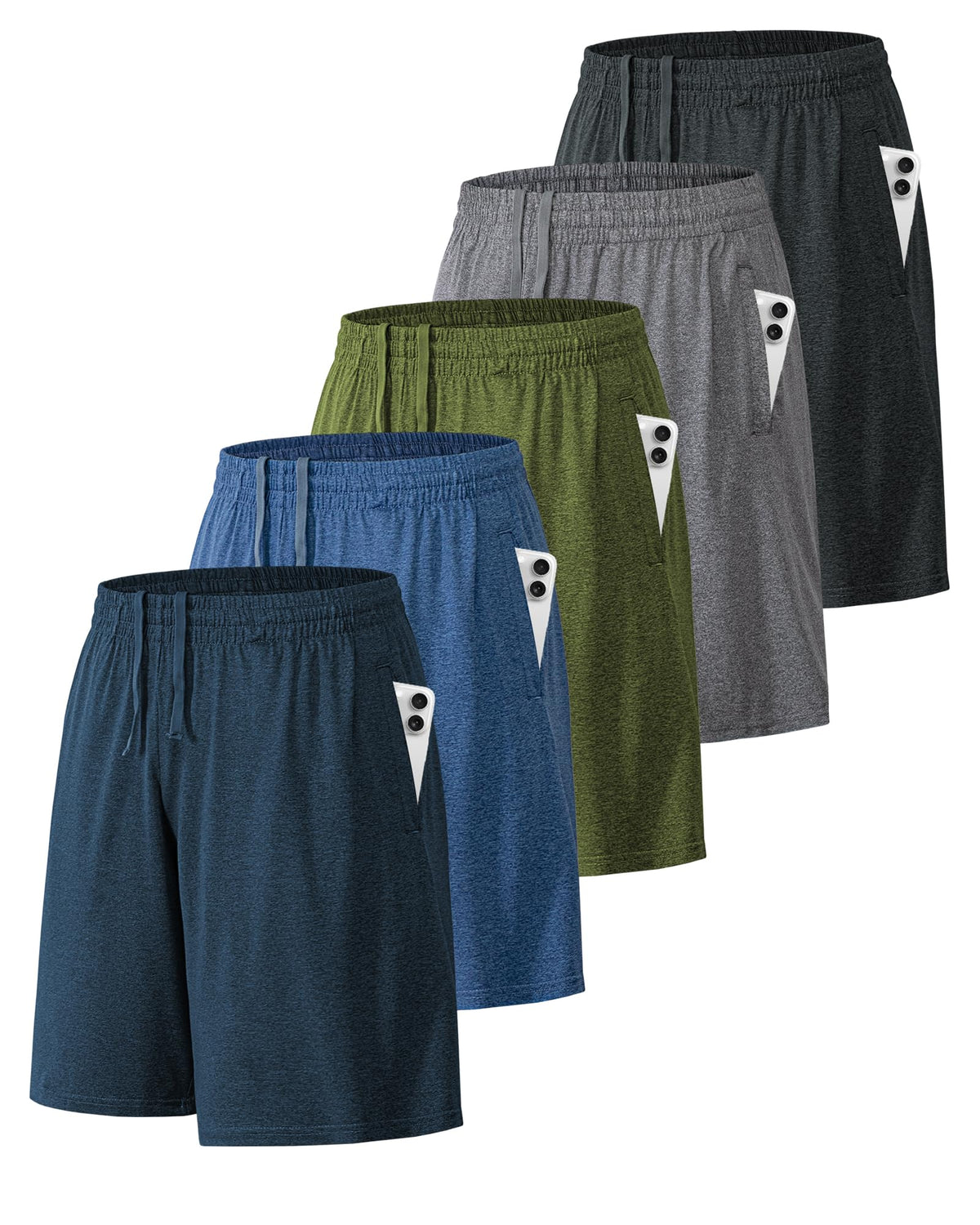 BALENNZ Men's Quick-Dry Athletic Workout Shorts with Pockets