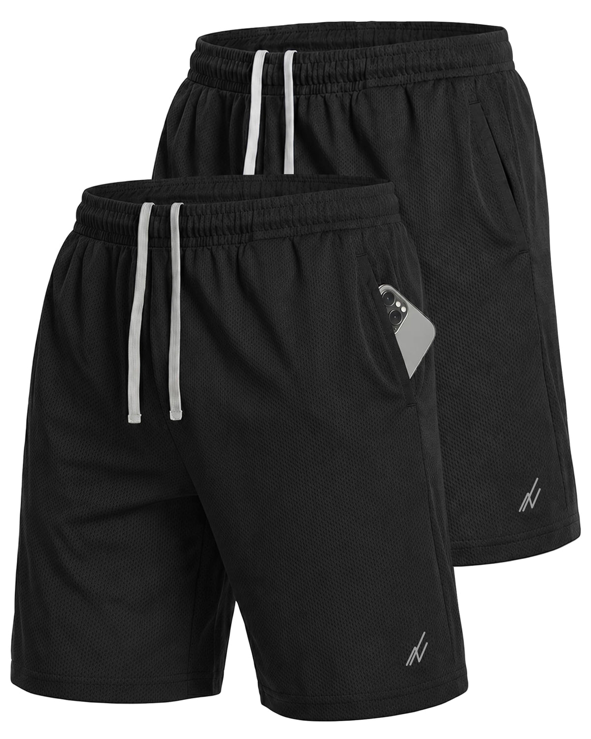 Men's Breathable Mesh Loose-Fit Athletic Gym Shorts Multipack