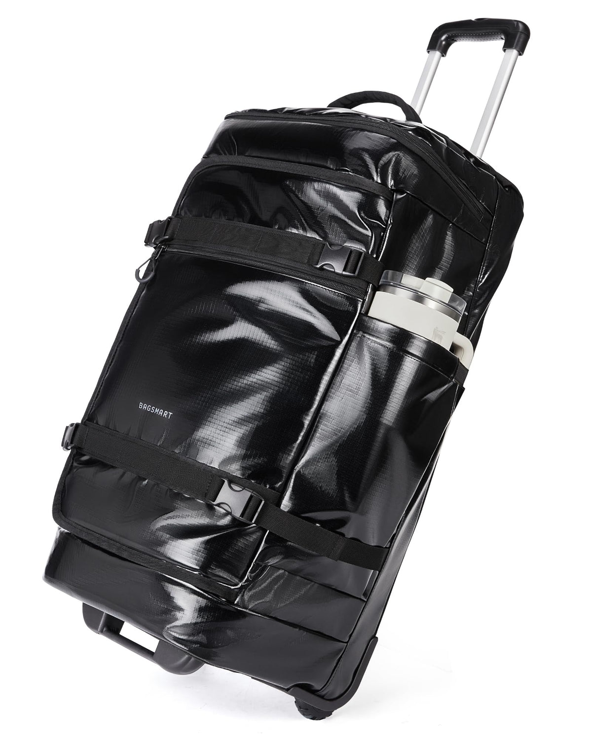 BAGSMART Rolling Duffle Bag with Wheels, Travel Duffel Luggage Bag for Men, Water Repellent Heavy Duty for Travel Camp