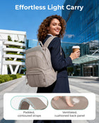 BAGSMART Women's Quilted Laptop Backpack for College & Travel