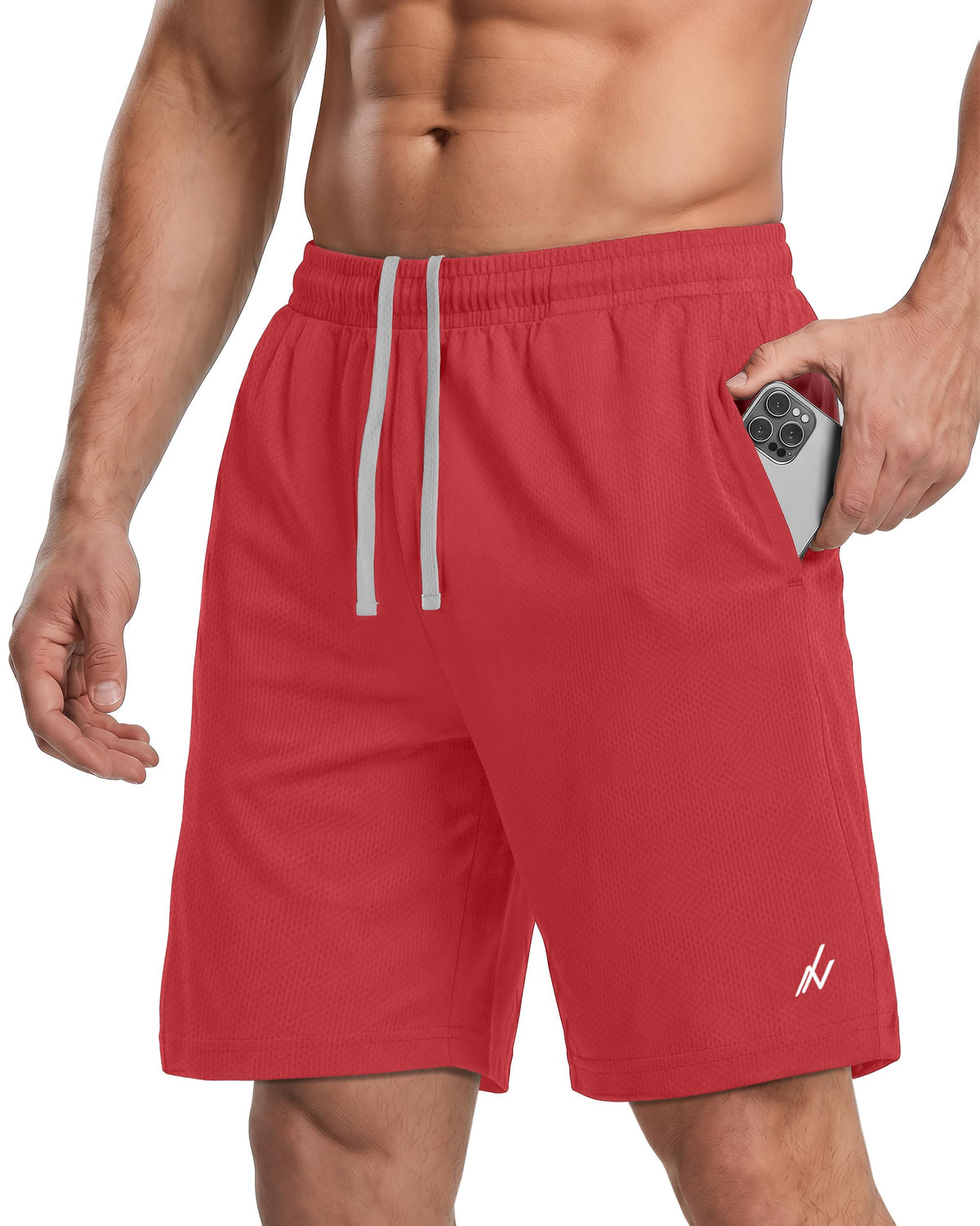 Men's Breathable Mesh Quick-Dry Loose-Fit Athletic Shorts