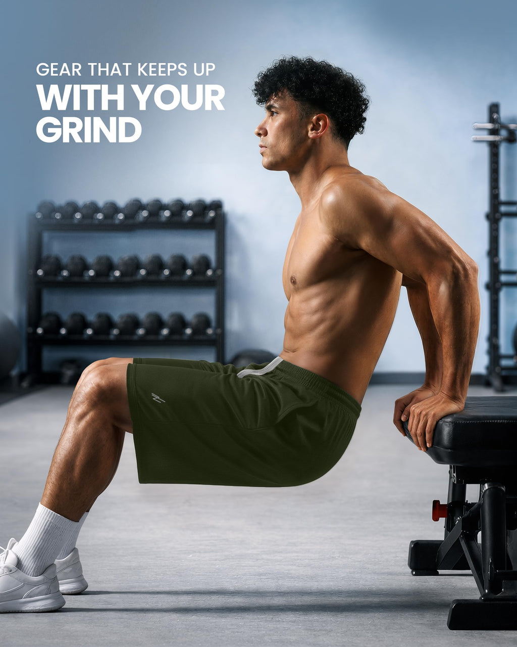 Men's Breathable Mesh Quick-Dry Loose-Fit Athletic Shorts