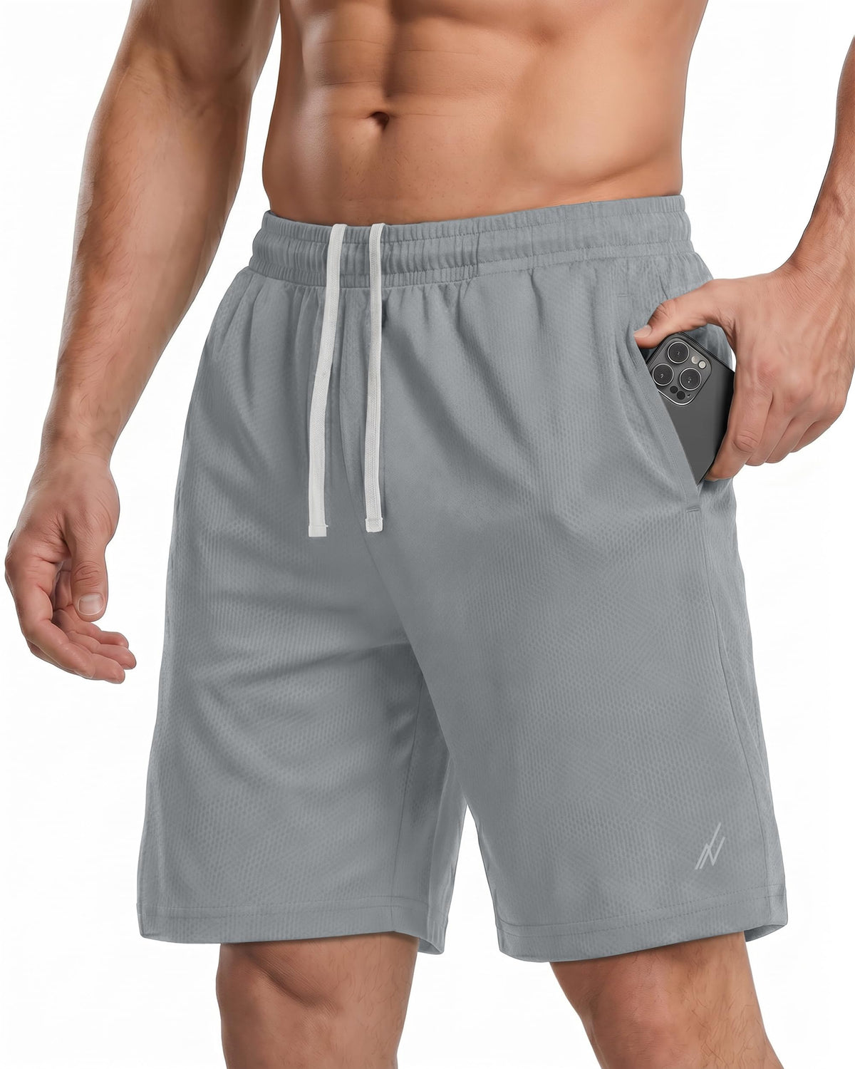 Men's Breathable Mesh Quick-Dry Loose-Fit Athletic Shorts