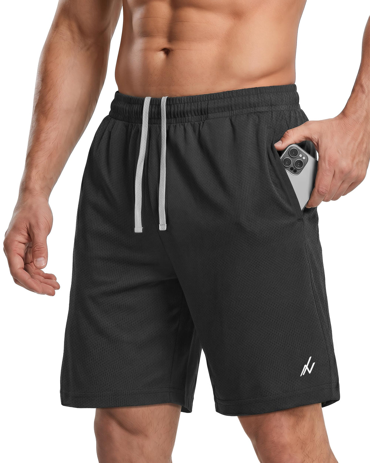 Men's Breathable Mesh Quick-Dry Loose-Fit Athletic Shorts