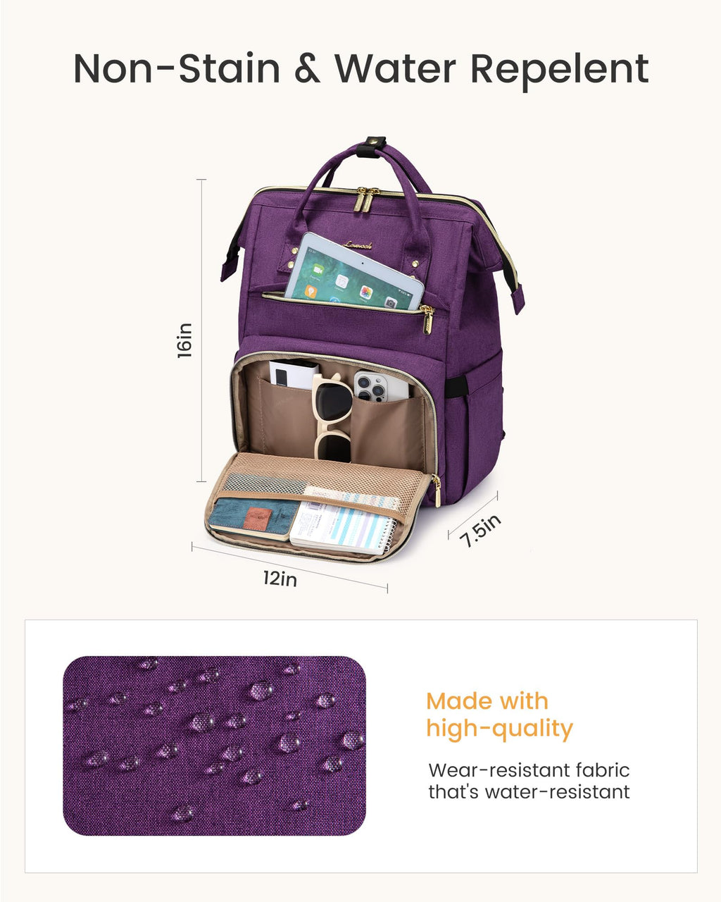 LOVEVOOK Laptop Backpack for Women Travel Business Computer Work Bag