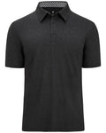 J.VER Men's Polo Shirt Wrinkle Free Stretch Golf Collared Shirt Moisture Wicking Summer Athletic Business Casual Tops