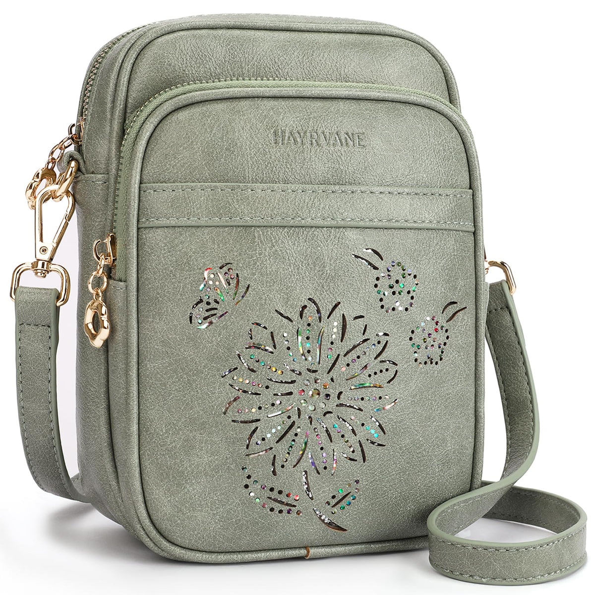 HAYRVANE Women's Small RFID Crossbody Phone Purse with Card Slots