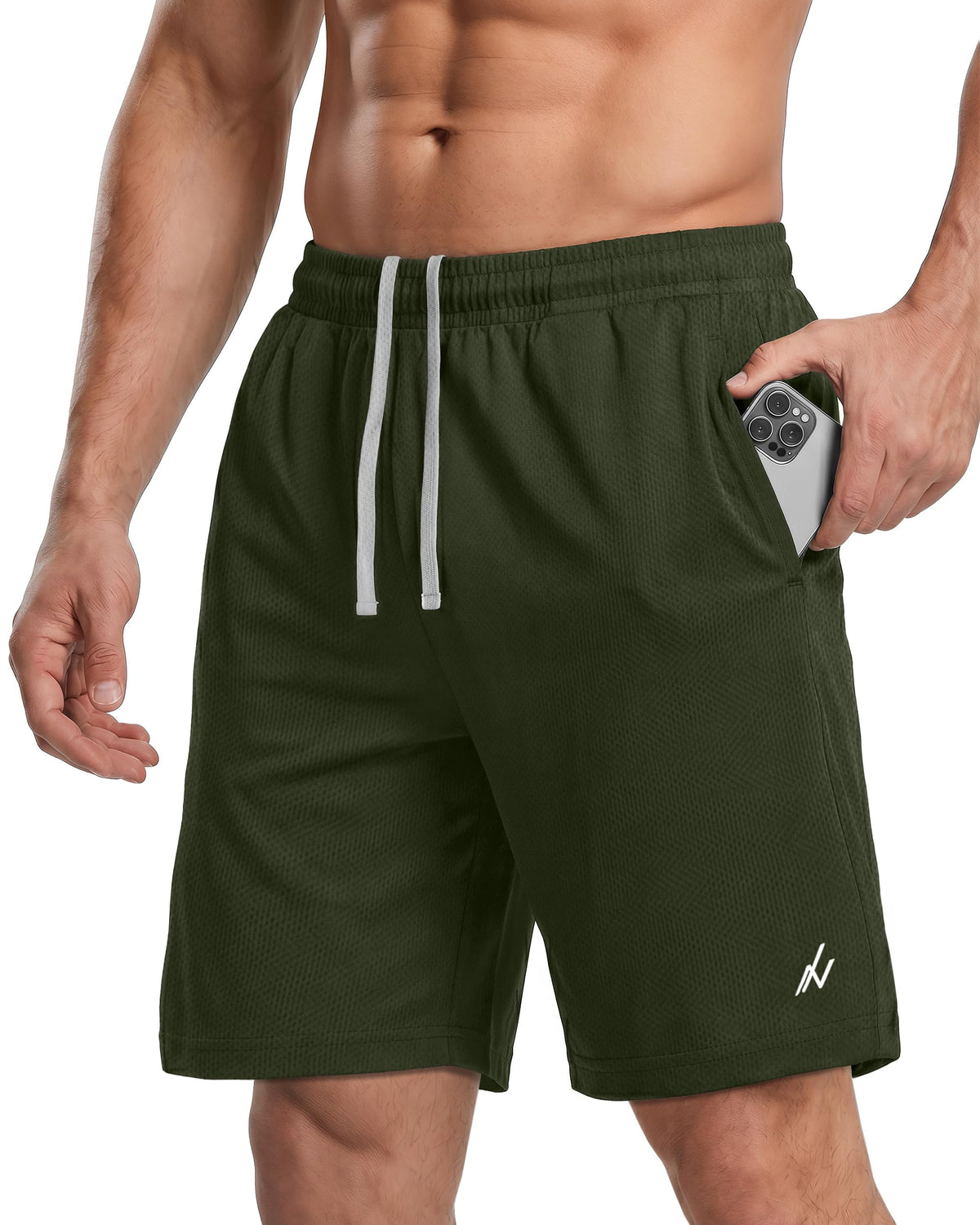 Men's Breathable Mesh Quick-Dry Loose-Fit Athletic Shorts