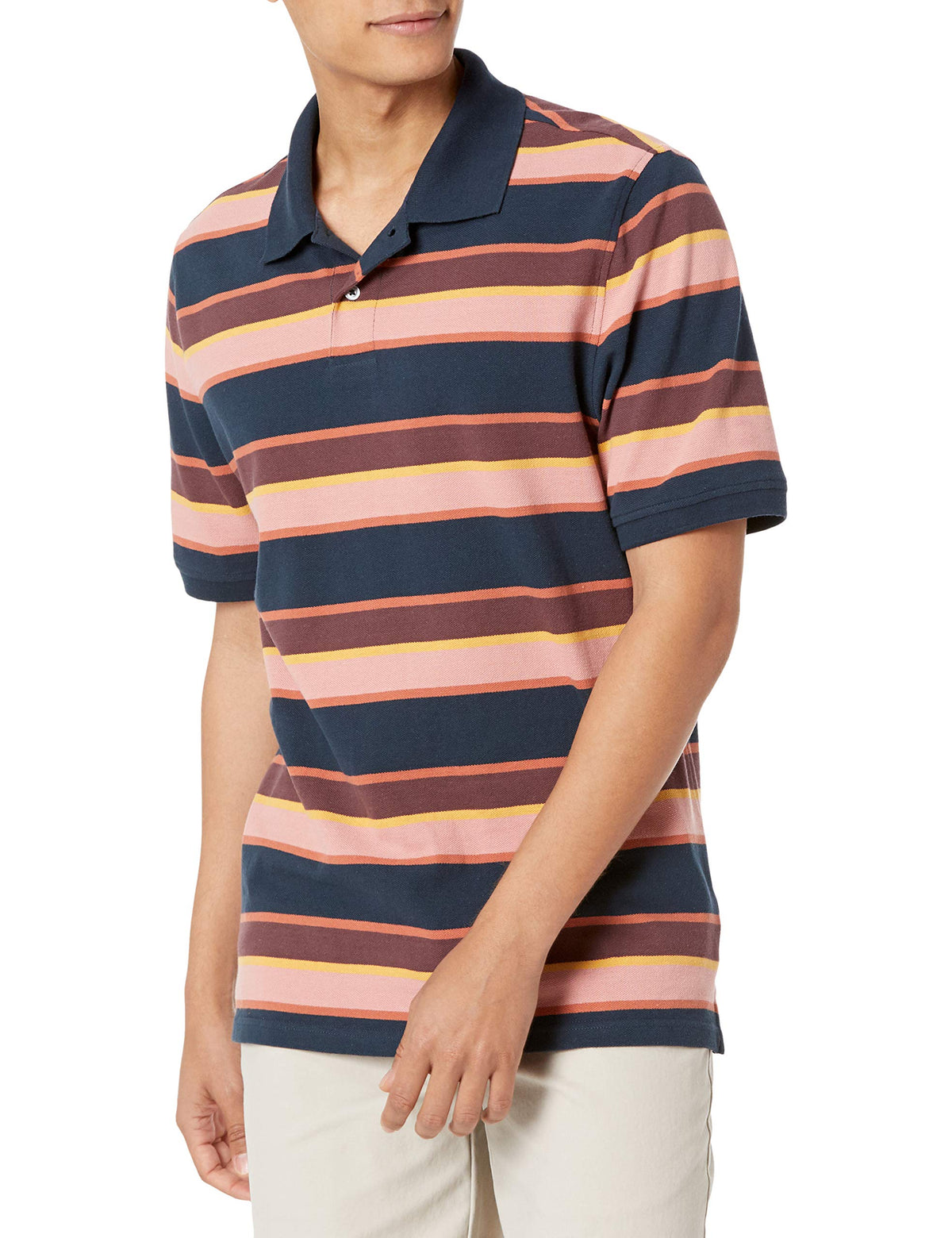 Amazon Essentials Men's Regular-Fit Cotton Pique Polo Shirt, Short Sleeve (Available in Big & Tall)