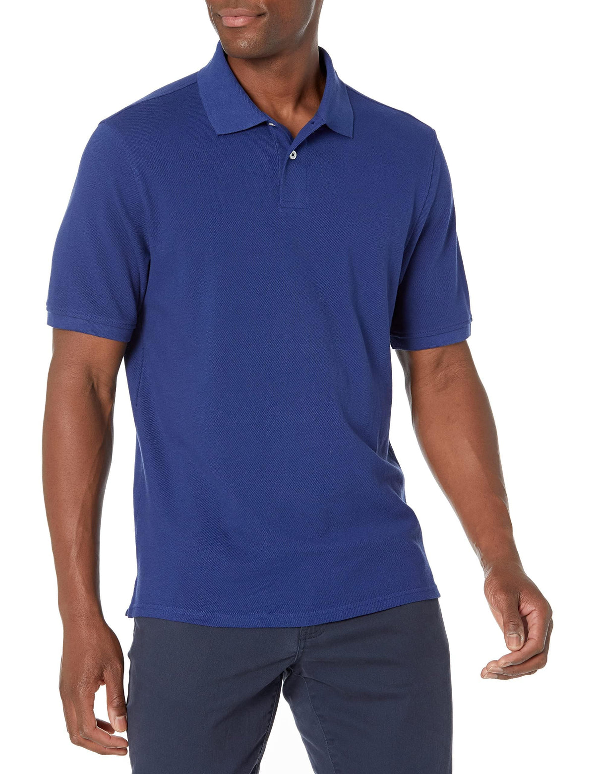 Amazon Essentials Men's Regular-Fit Cotton Pique Polo Shirt, Short Sleeve (Available in Big & Tall)
