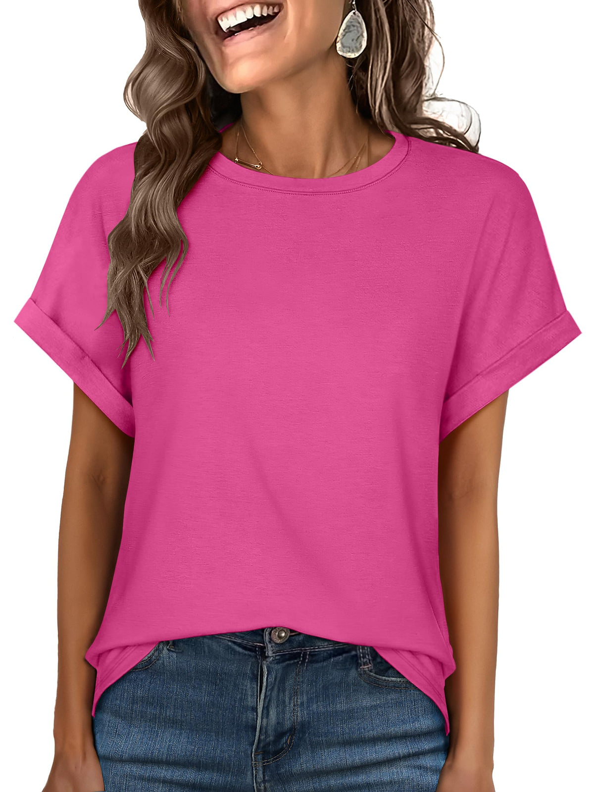ANRABESS Women's Oversized Short Sleeve T Shirts