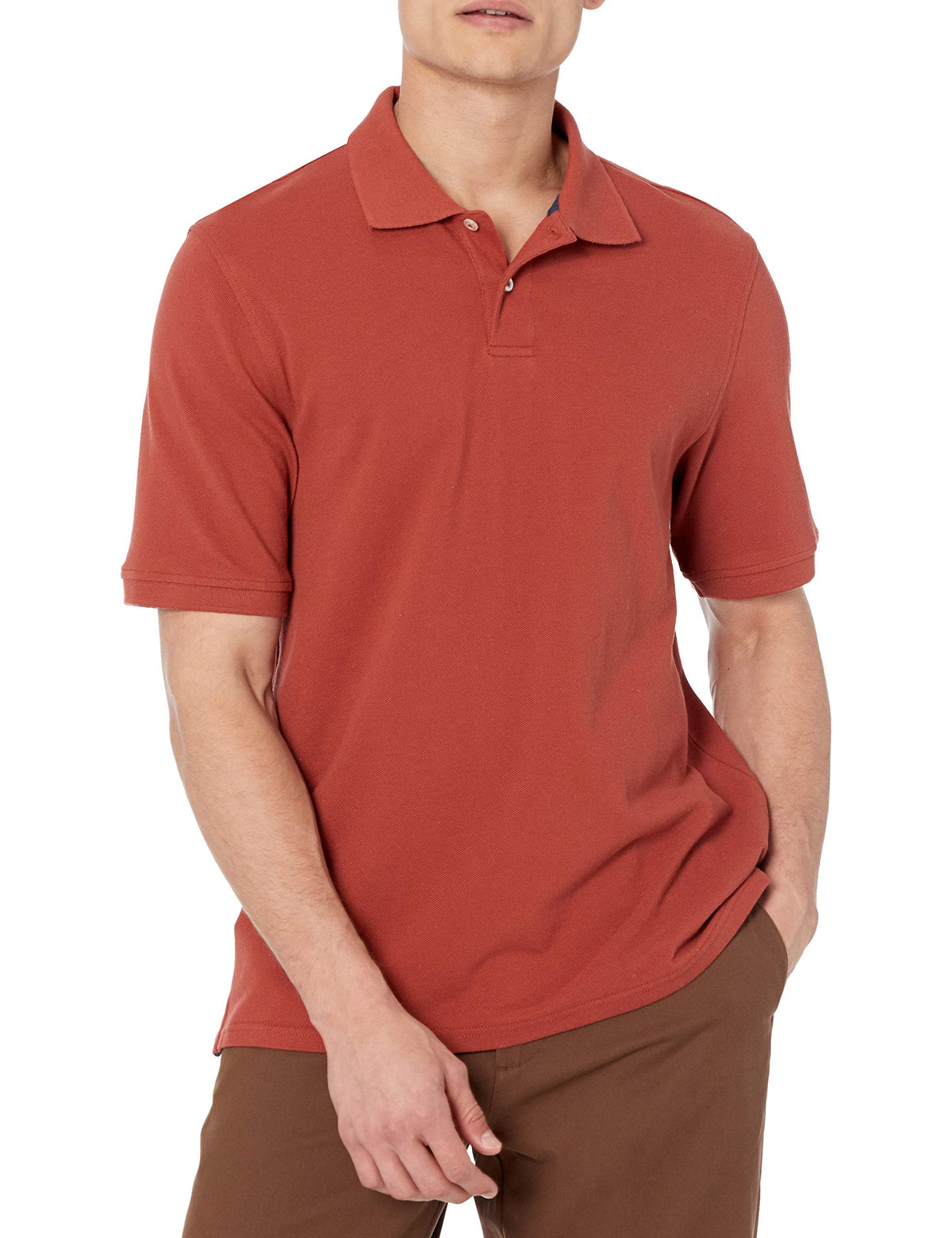 Amazon Essentials Men's Regular-Fit Cotton Pique Polo Shirt, Short Sleeve (Available in Big & Tall)