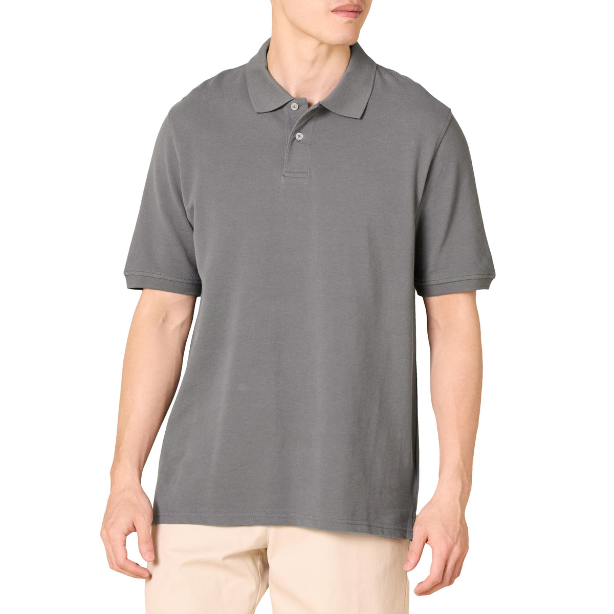 Amazon Essentials Men's Regular-Fit Cotton Pique Polo Shirt, Short Sleeve (Available in Big & Tall)
