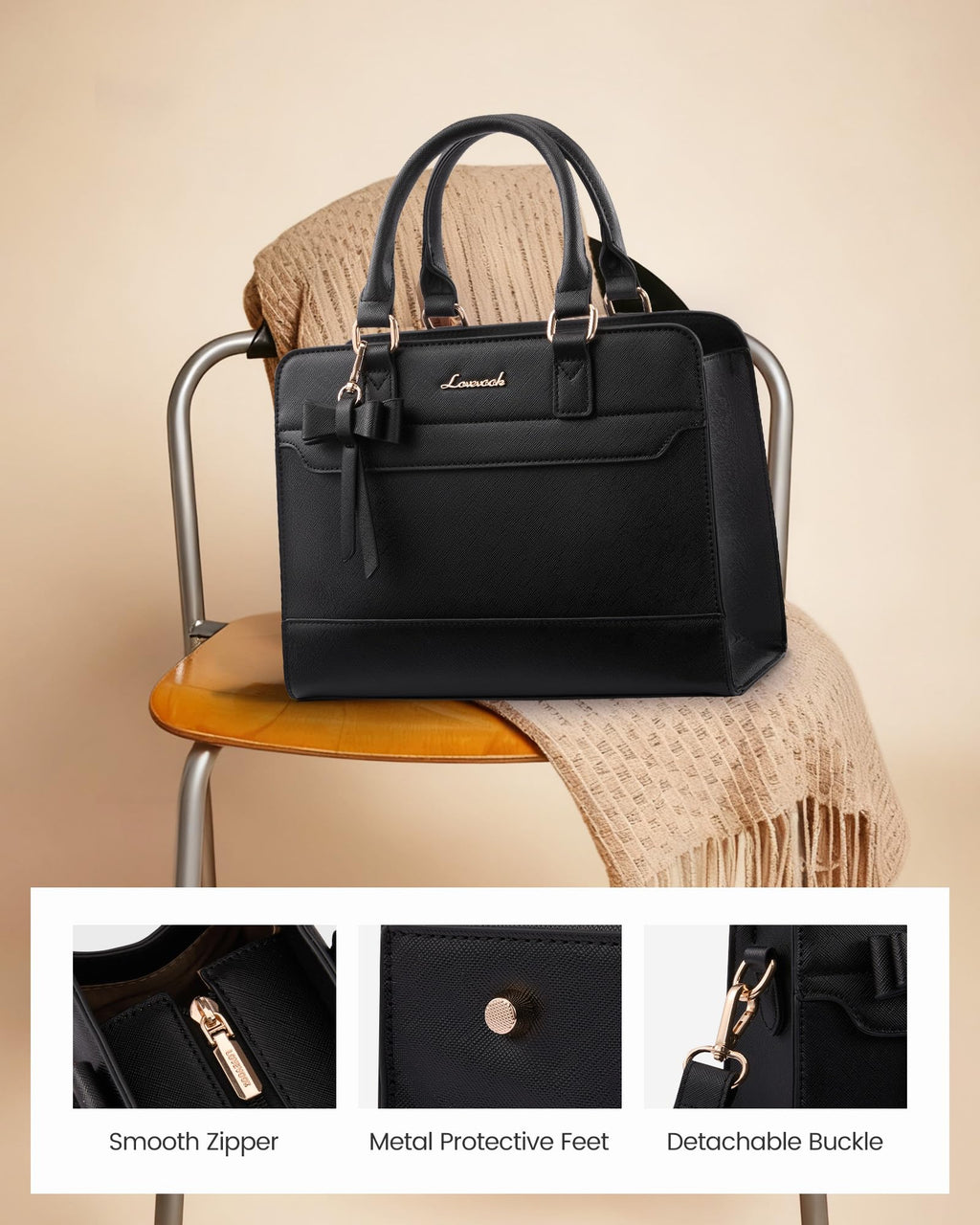 LOVEVOOK Purses for Women,Leather Tote Purse and Handbags,Satchel Shoulder Crossbody Top Handle Bags with Zipper