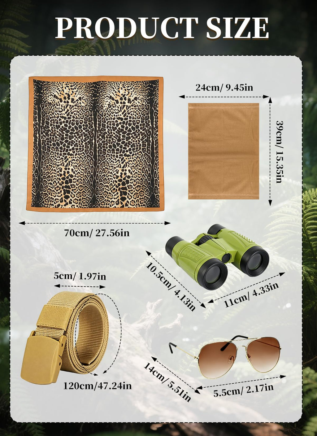 6 PCS Safari Costume Women, Zoo Keeper Costume Adult for Halloween