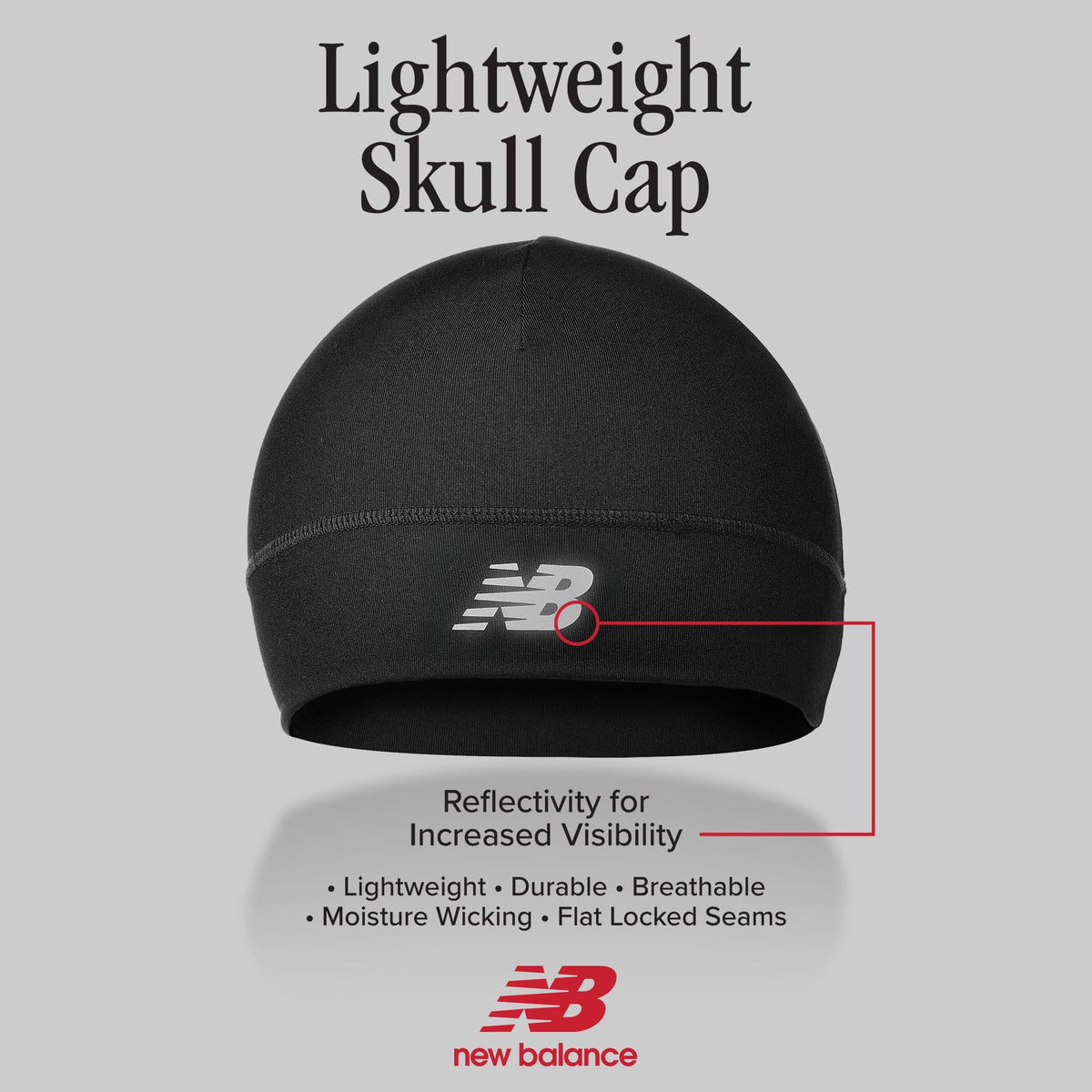 New Balance Lightweight Running/Athletic Skullcap Hat, Beanie, Cap