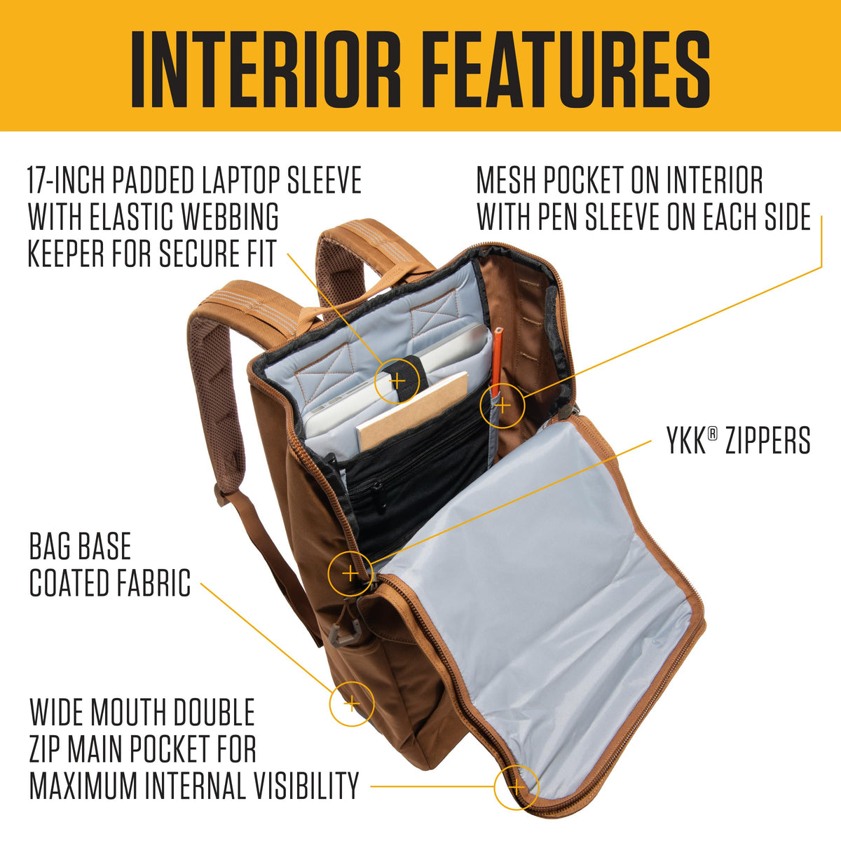Carhartt Unisex Adult 21l Top-load Backpack, Durable Water Resistant Coated Canvas Base W/ 17" Laptop Sleeve