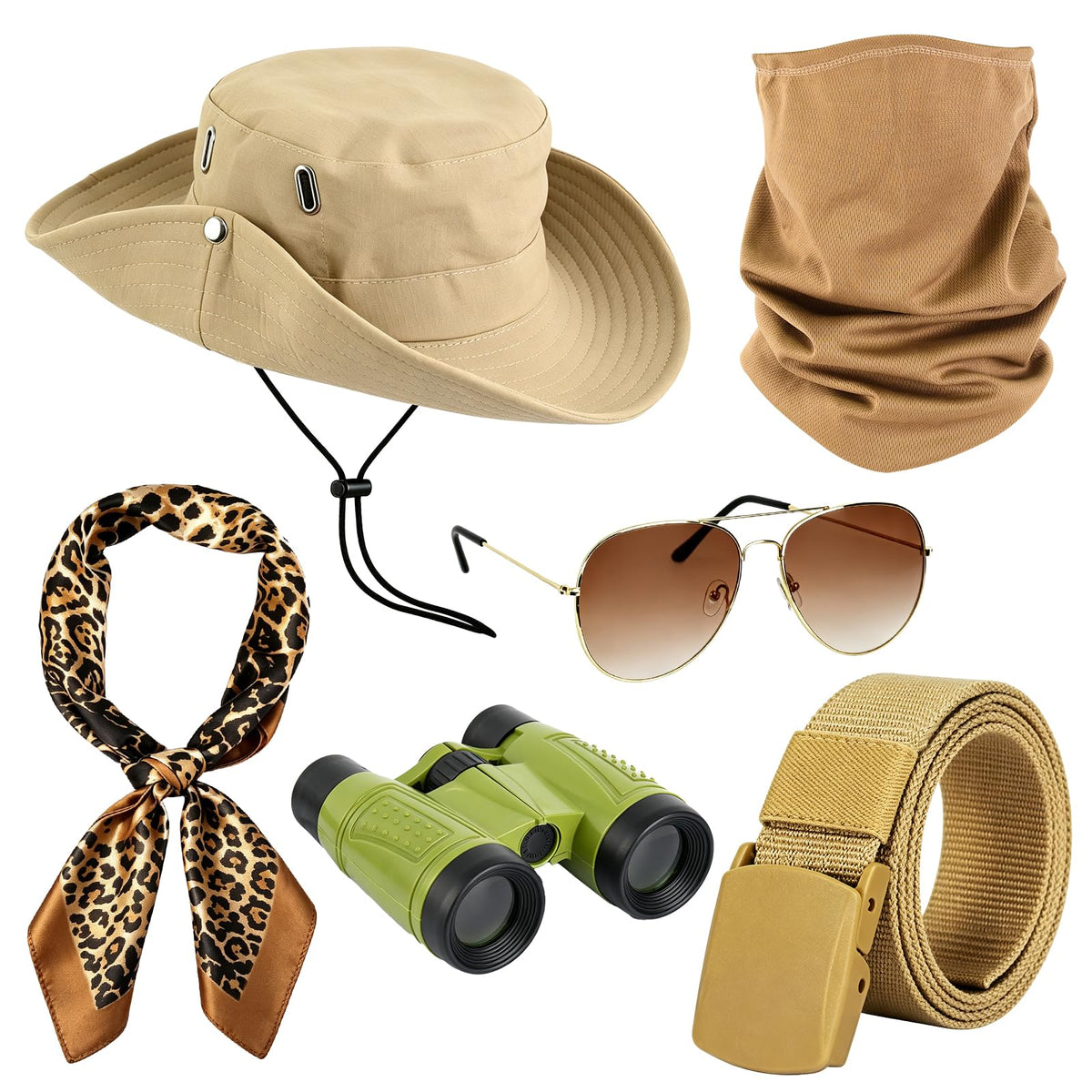 6 PCS Safari Costume Women, Zoo Keeper Costume Adult for Halloween