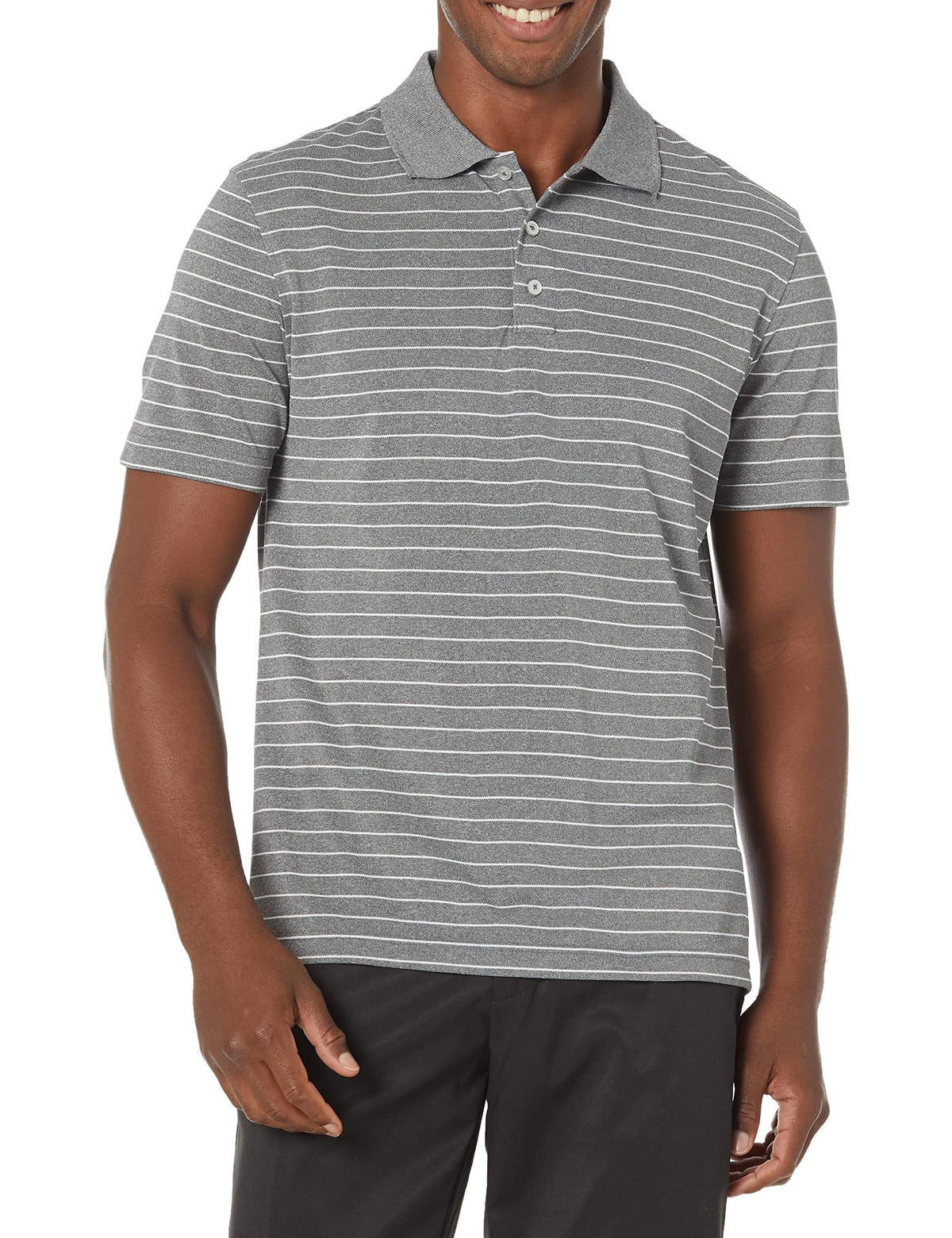 Amazon Essentials Men's Moisture Wicking Golf Polo Shirt, Short Sleeve, Slim-Fit, Quick-Dry, Active Wear