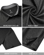 J.VER Men's Wrinkle-Free Stretch Moisture-Wicking Golf Polo Shirt