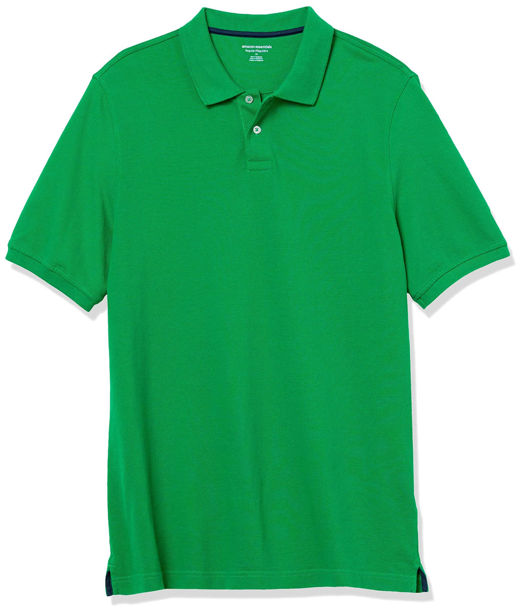 Amazon Essentials Men's Regular-Fit Cotton Pique Polo Shirt, Short Sleeve (Available in Big & Tall)