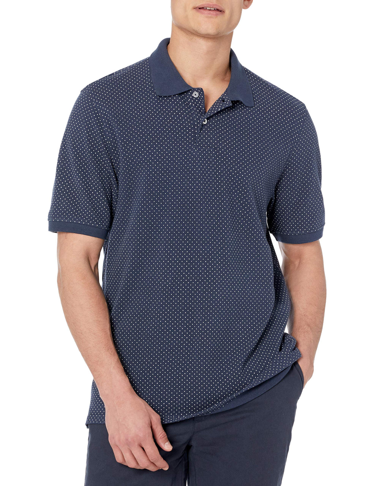 Amazon Essentials Men's Regular-Fit Cotton Pique Polo Shirt, Short Sleeve (Available in Big & Tall)