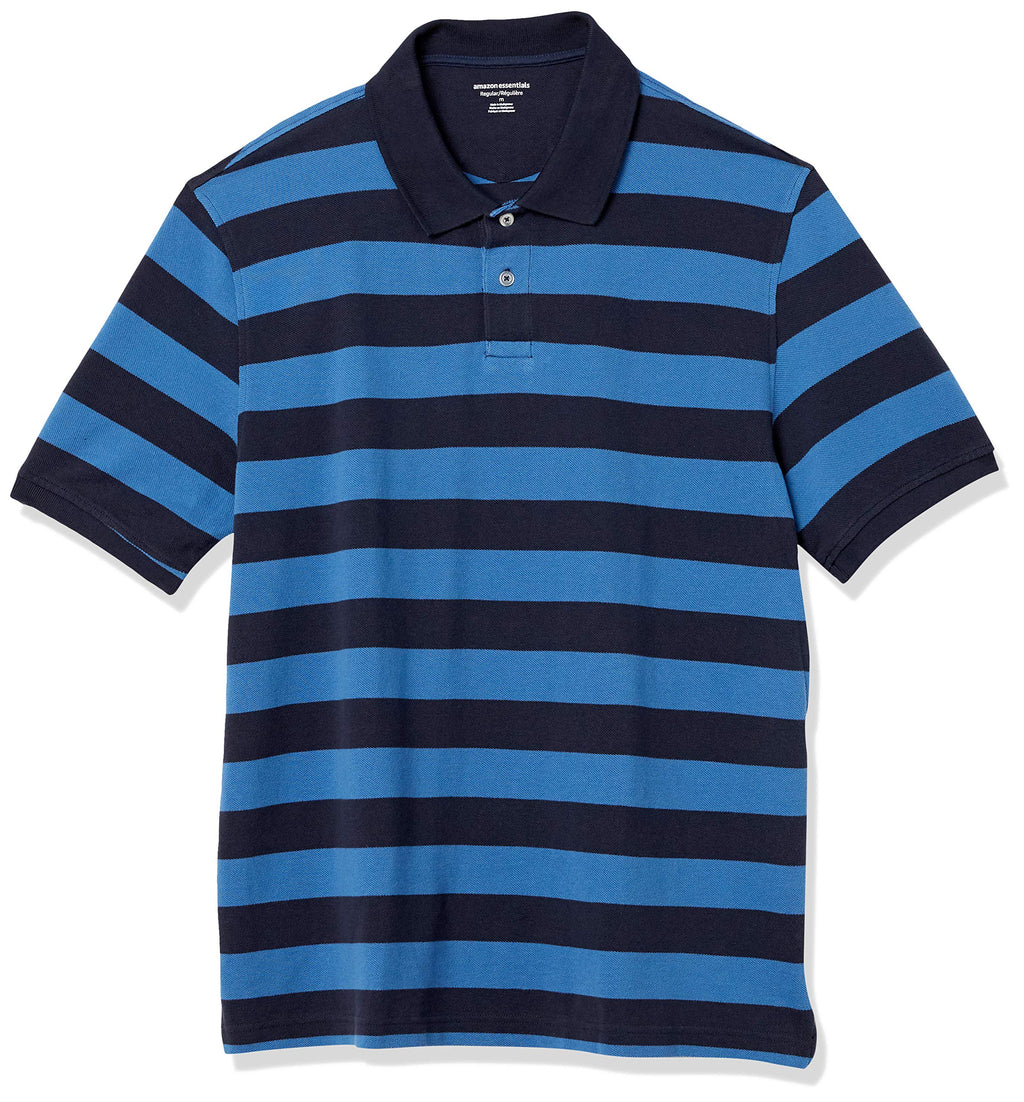 Amazon Essentials Men's Regular-Fit Cotton Pique Polo Shirt, Short Sleeve (Available in Big & Tall)