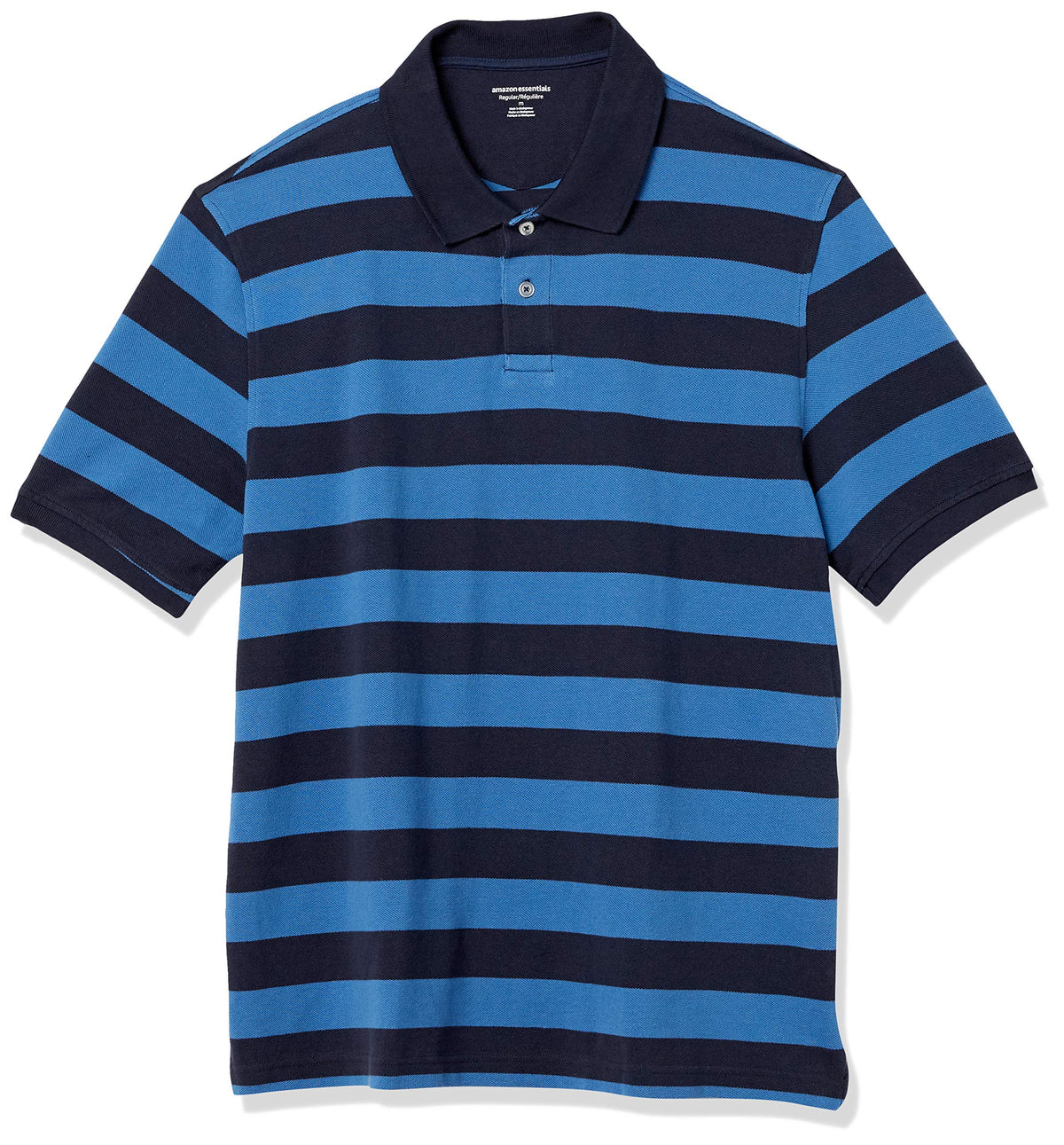 Amazon Essentials Men's Regular-Fit Cotton Pique Polo Shirt, Short Sleeve (Available in Big & Tall)