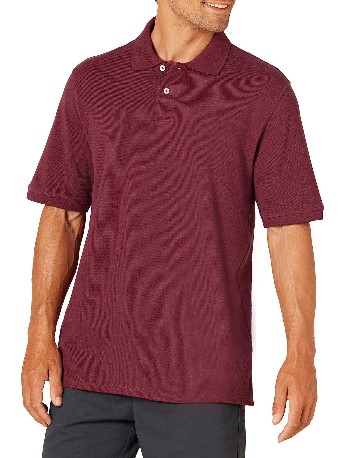 Amazon Essentials Men's Regular-Fit Cotton Pique Polo Shirt, Short Sleeve (Available in Big & Tall)