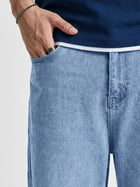 JMIERR Men's Baggy Wide-Leg Y2K Loose Fit Denim Jeans