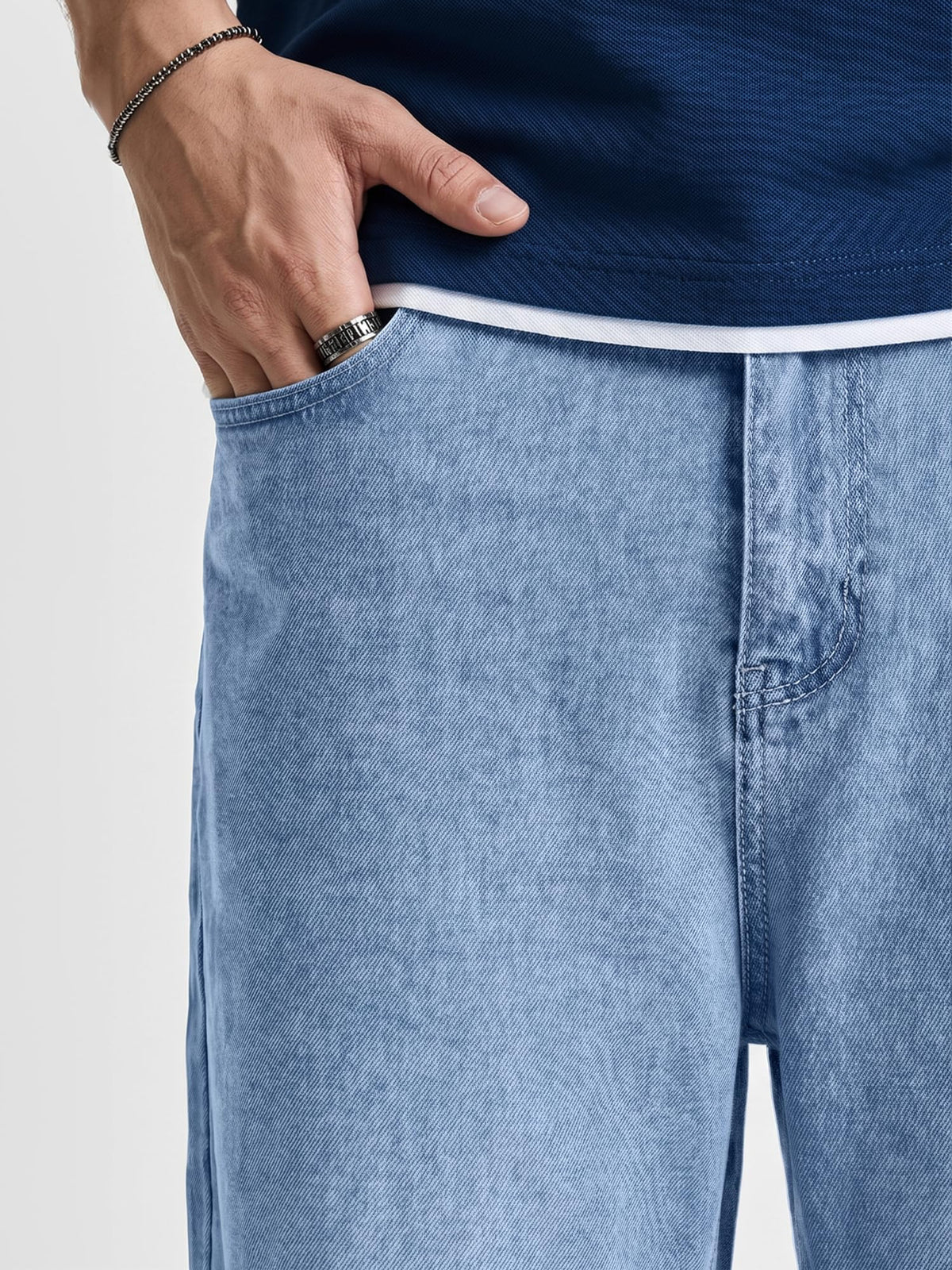JMIERR Men's Baggy Wide-Leg Y2K Loose Fit Denim Jeans