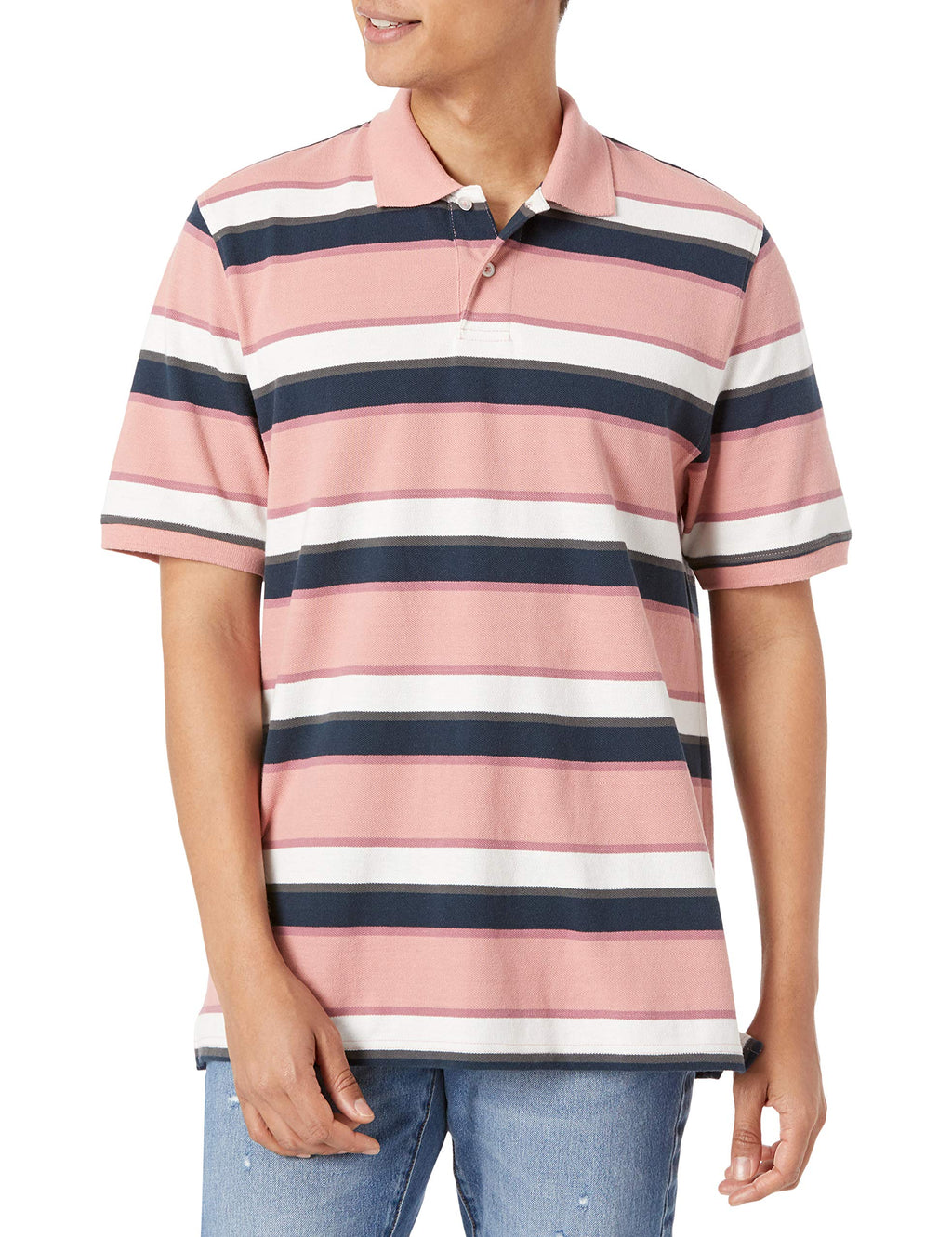 Amazon Essentials Men's Regular-Fit Cotton Pique Polo Shirt, Short Sleeve (Available in Big & Tall)