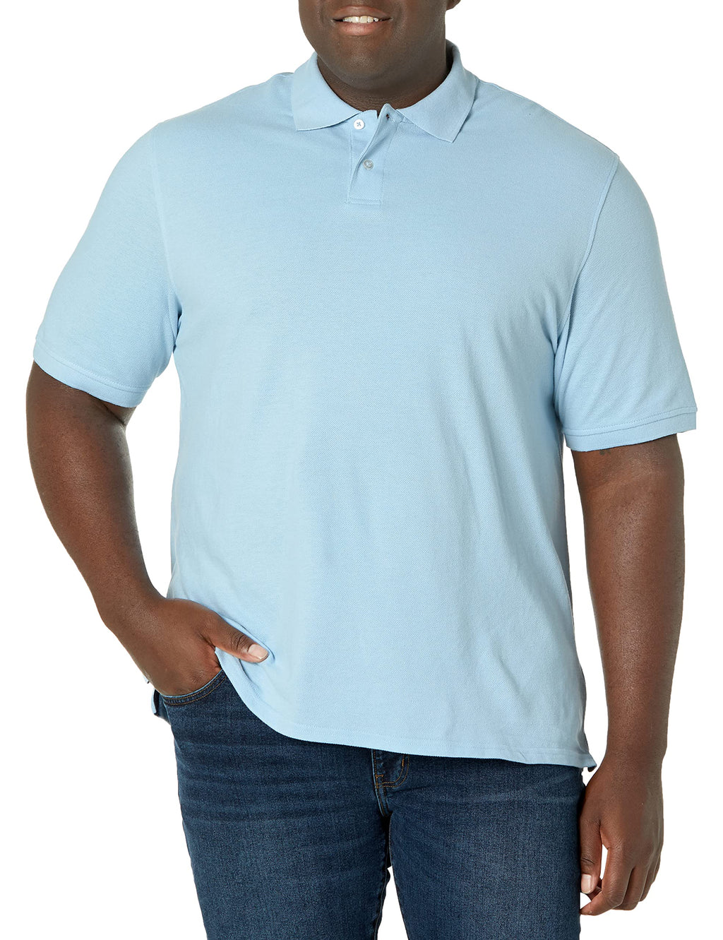 Amazon Essentials Men's Regular-Fit Cotton Pique Polo Shirt, Short Sleeve (Available in Big & Tall)