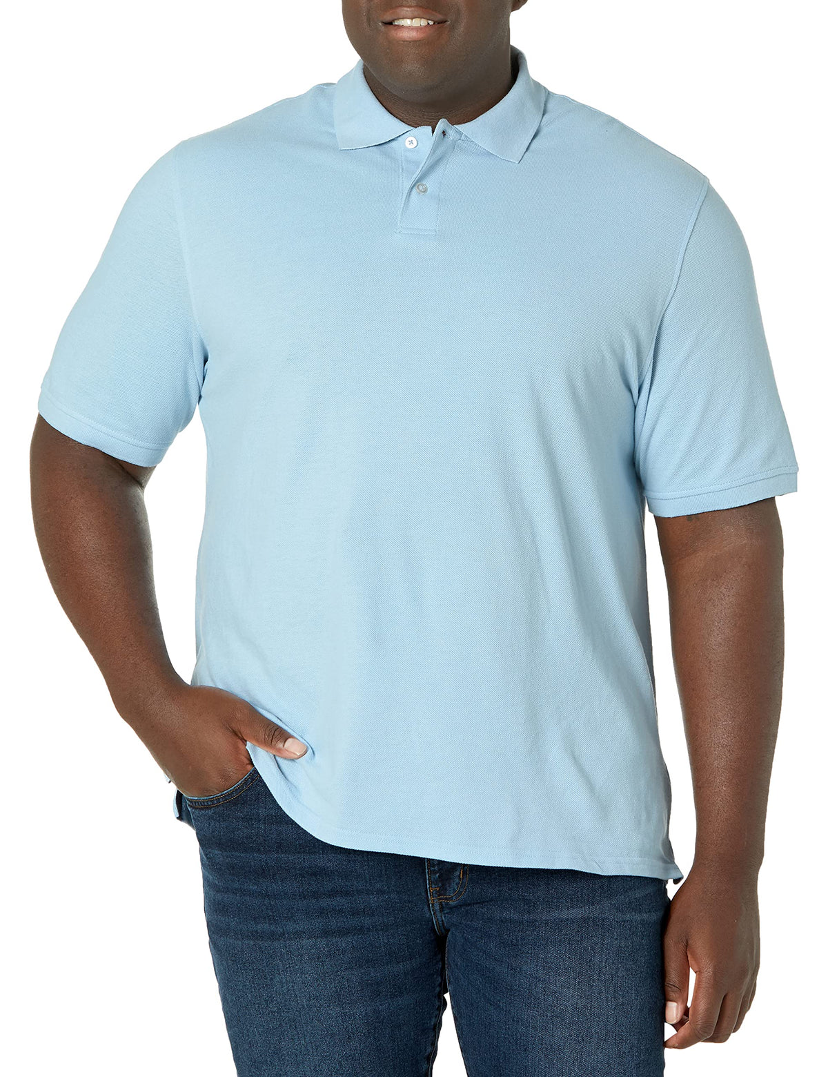 Amazon Essentials Men's Regular-Fit Cotton Pique Polo Shirt, Short Sleeve (Available in Big & Tall)